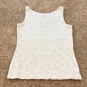 Eddie Bauer Floral Cream Tank Top